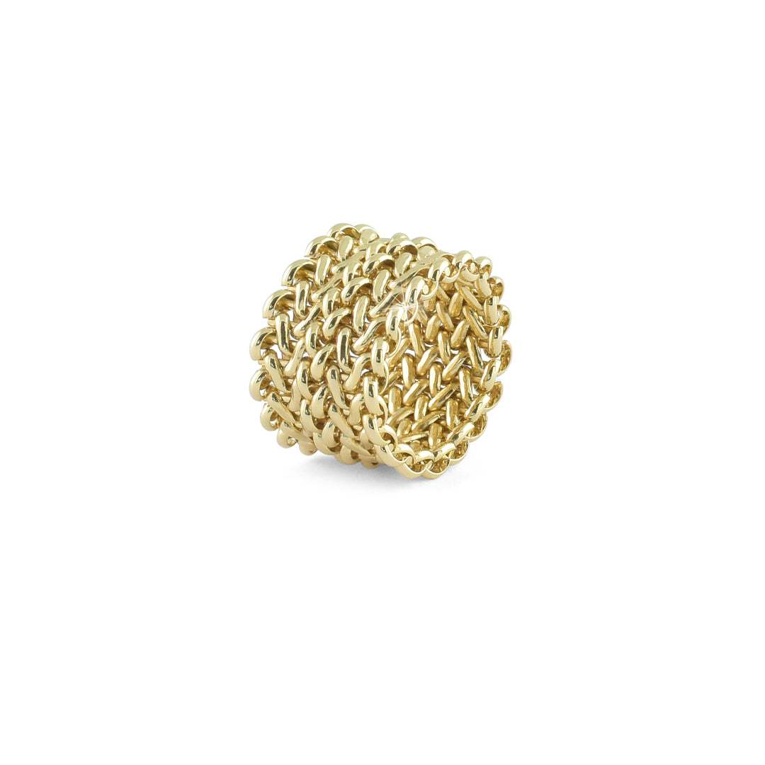 Unoaerre Anello in bronzo dorato