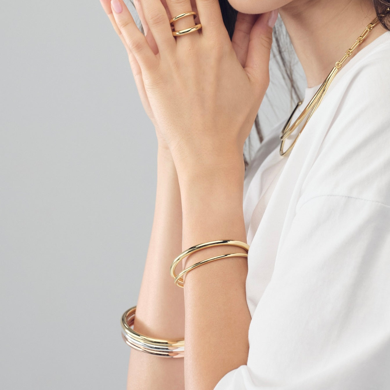 Bracciale Line dorato rosa