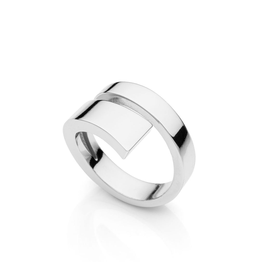 Anello contrarié argentato