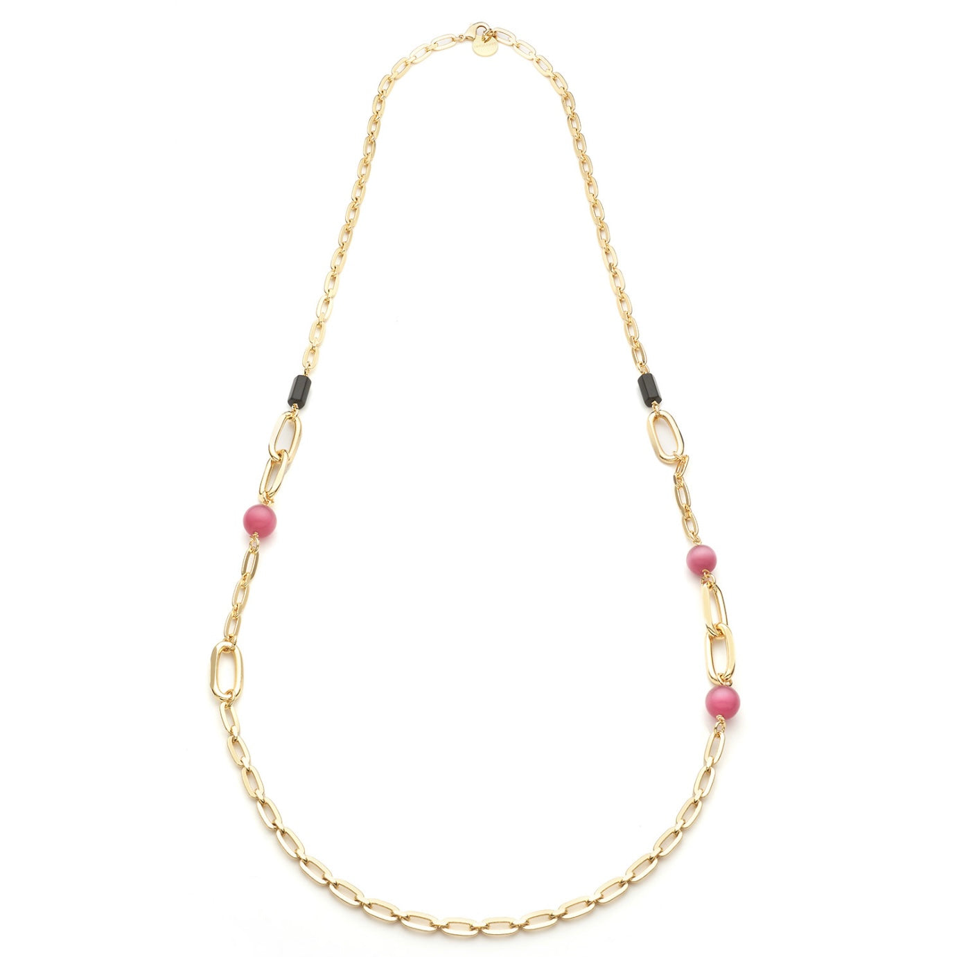 Collana Gispy con sfere rosa
