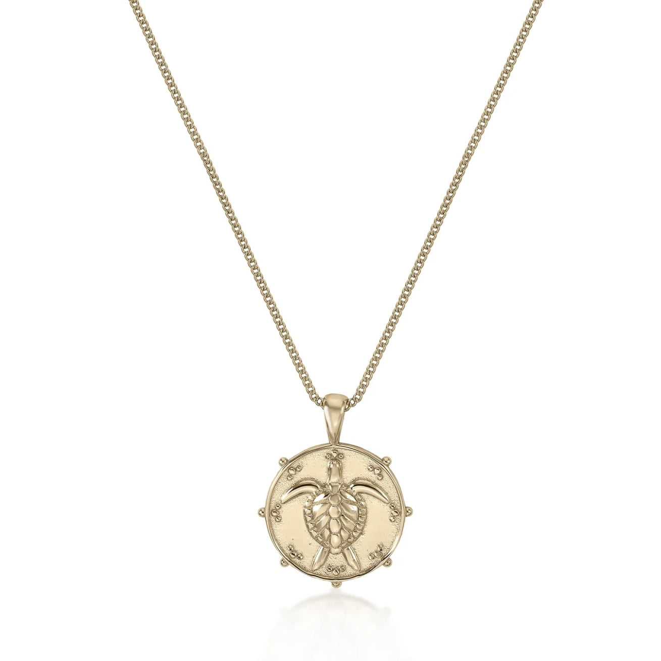 Lineargent collana medaglia d’argento placcata oro design tartaruga