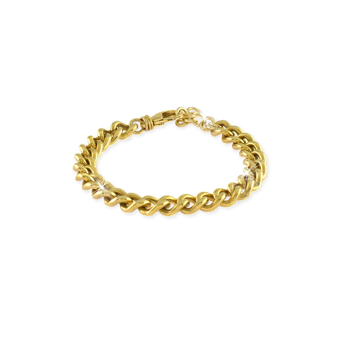 Bracciale con catena grumetta mini in bronzo dorato