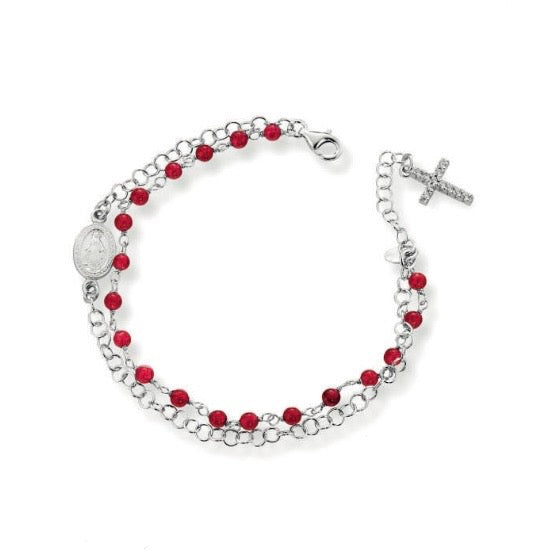 Bracciale rosario rosso
