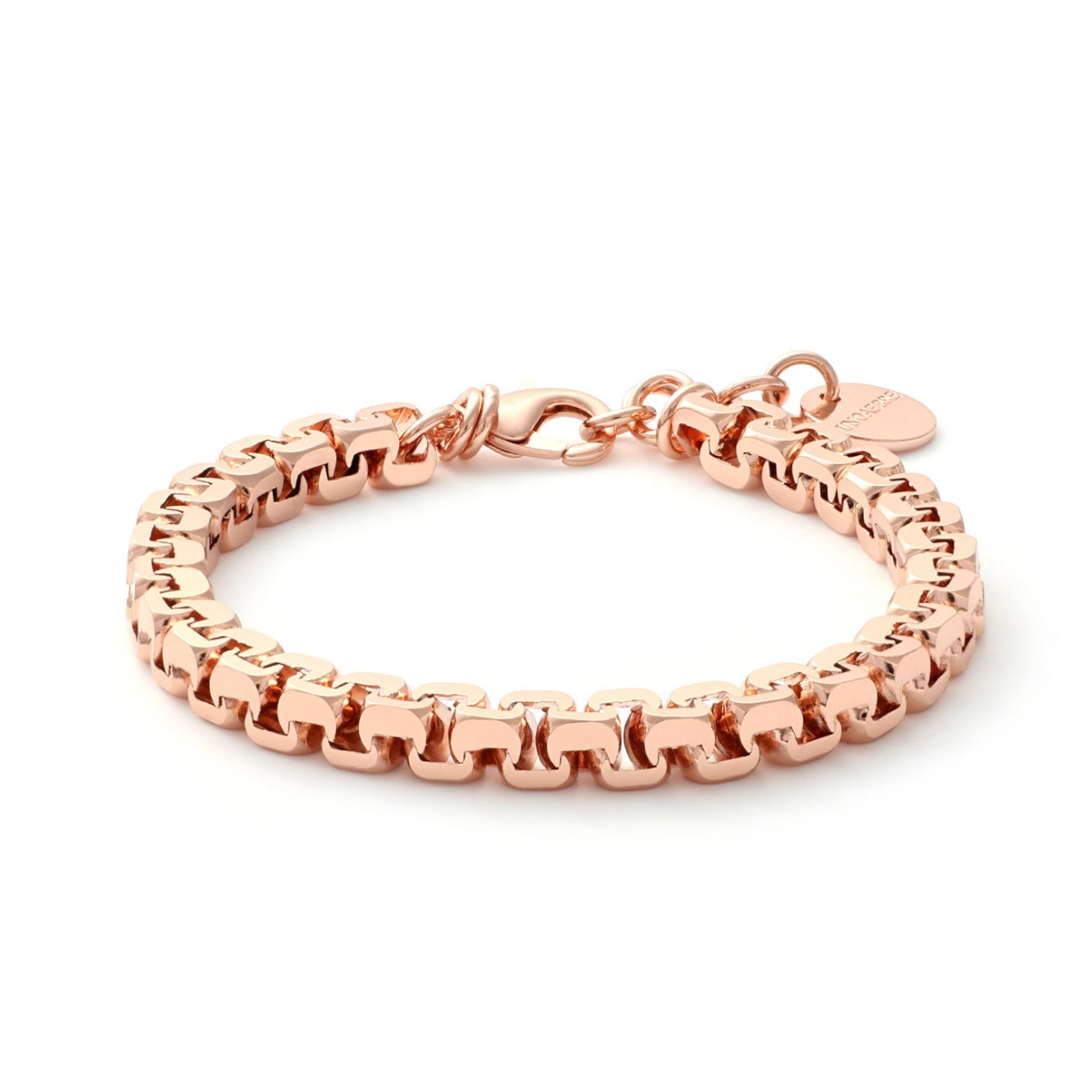 Bracciale forzatina quadra rosa