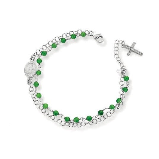 Bracciale rosario verde