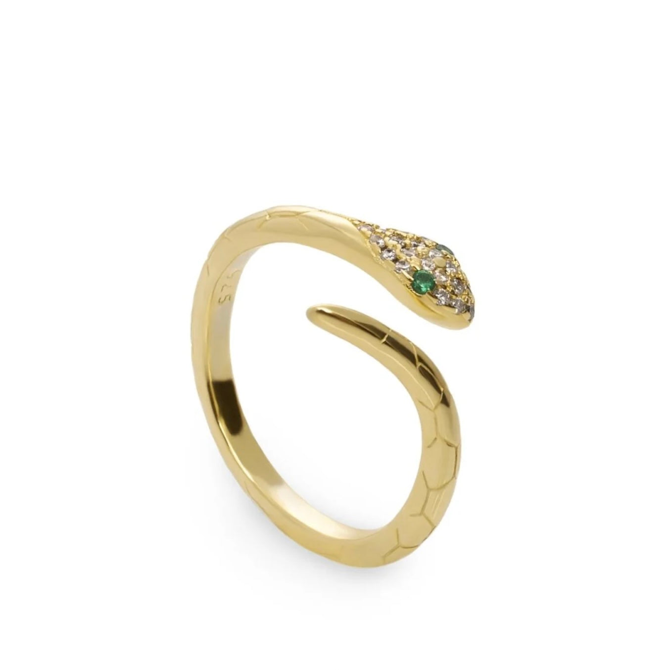 Lineargent anello con design a forma di serpente in argento