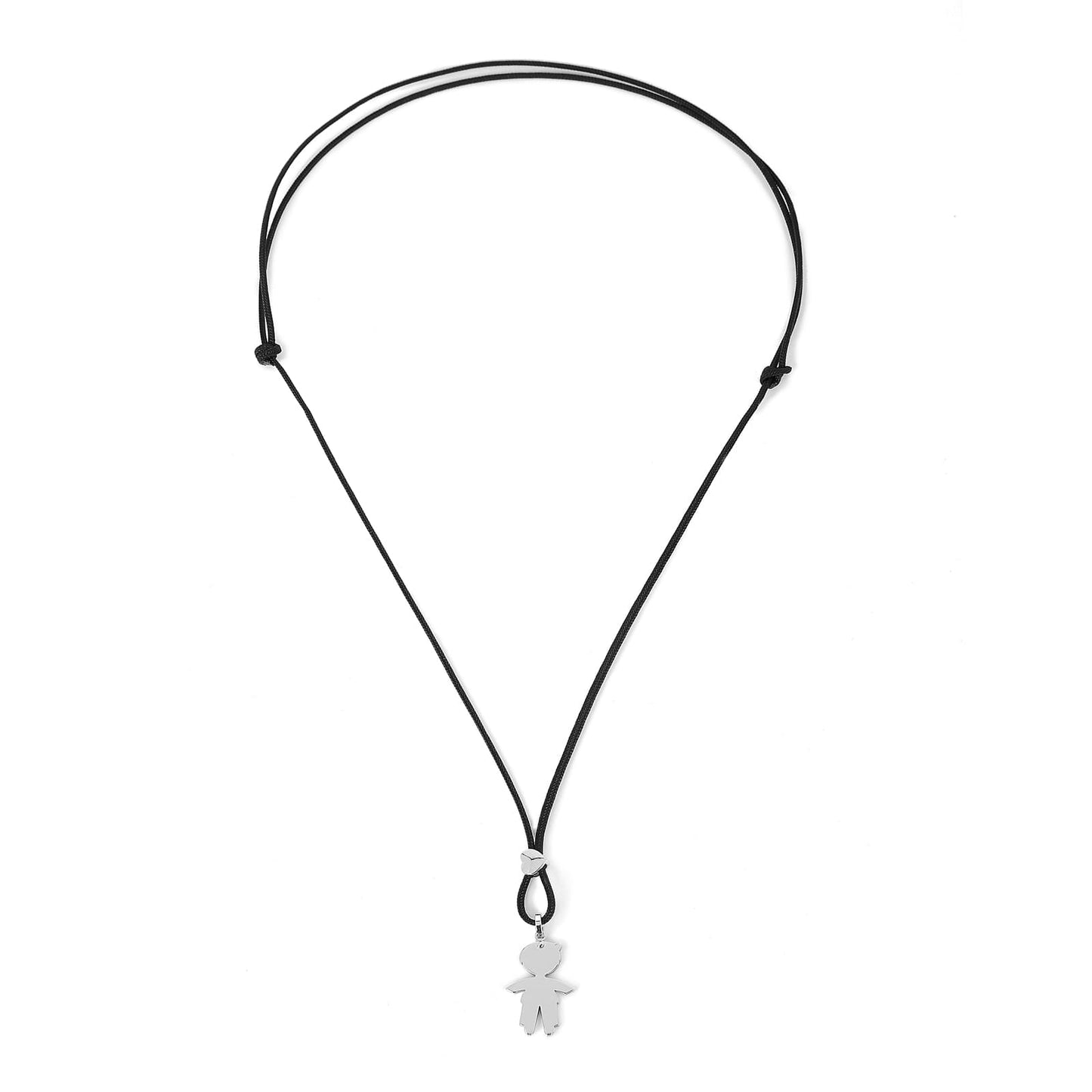 Collana con pendente in oro bianco bimbo medio