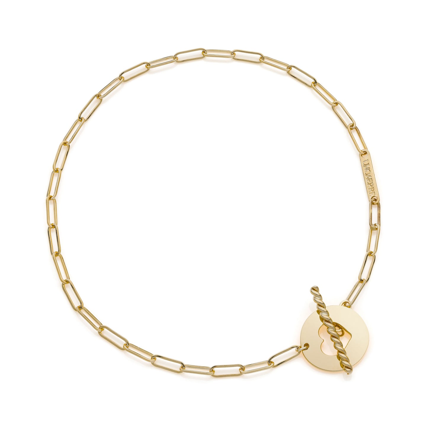 Bracciale in oro con pendente a forma di cuore