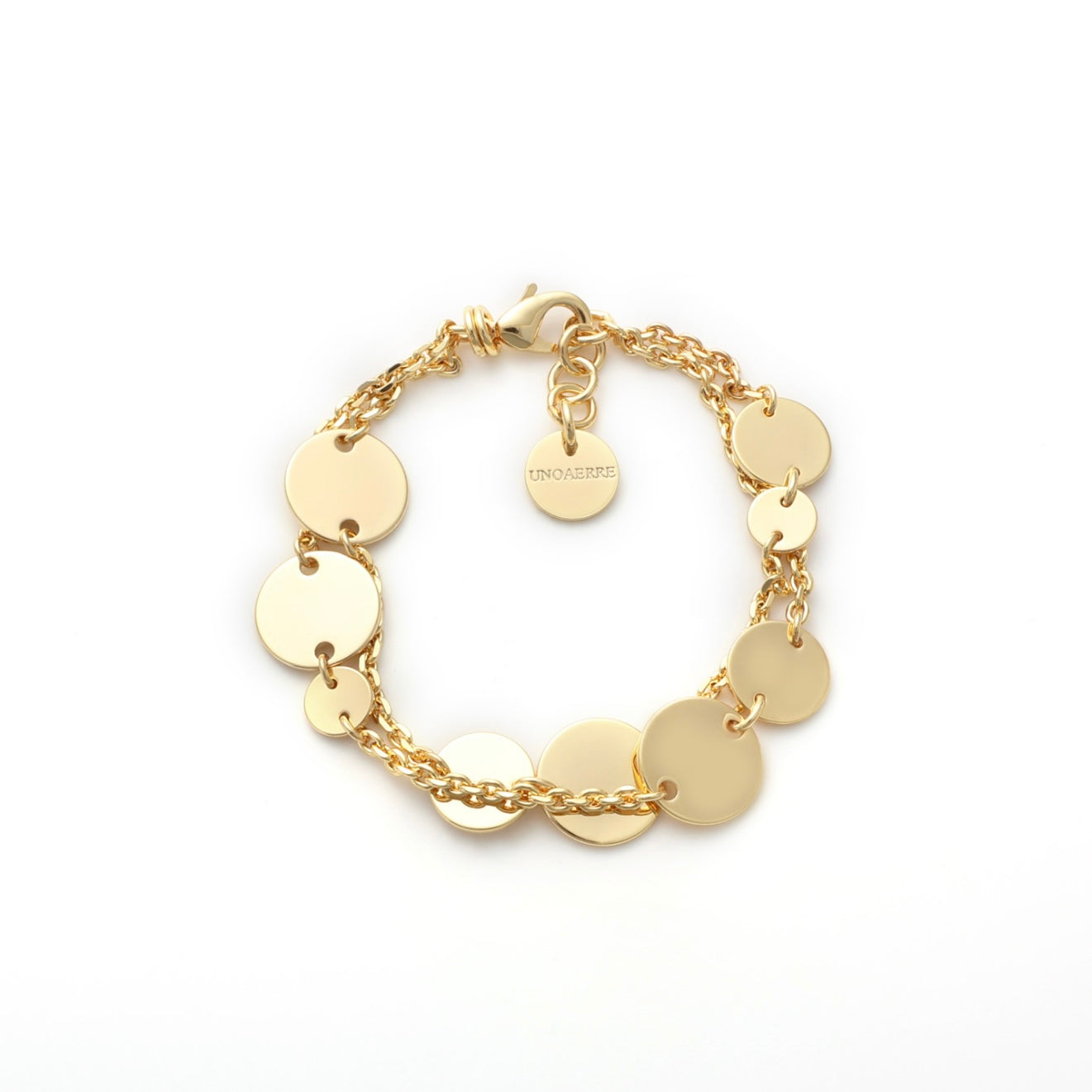 Unoaerre bracciale con medagliette dorato