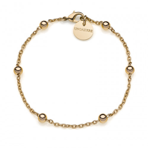 Unoaerre Bracciale in bronzo dorato con sfere