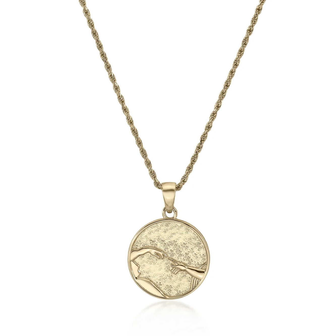 Lineargent collana medaglia d’argento ispirata alla creazione di Adamo