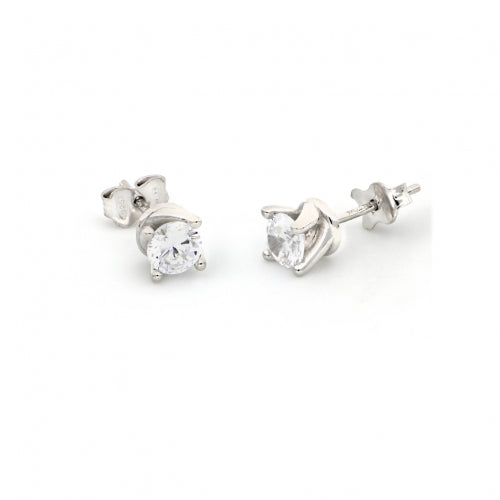 Unoaerre Orecchini Cubic Zirconia in argento bianco