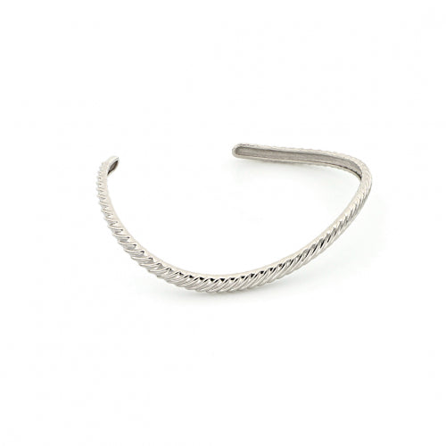 Unoaerre Bracciale rigido in argento bianco Vortice