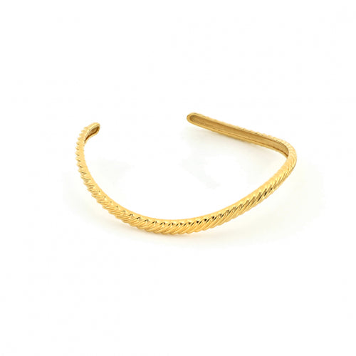 Unoaerre Bracciale rigido in argento dorato Vortice