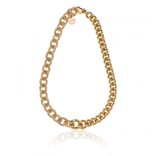 Unoaerre Collana in bronzo dorato