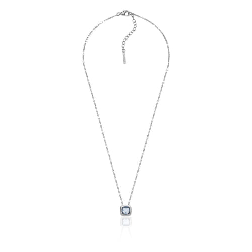 Unoaerre Collana in argento con cristallo blu