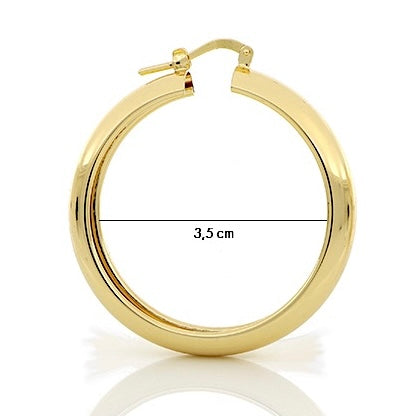 Unoaerre orecchini a cerchio mini in bronzo dorato