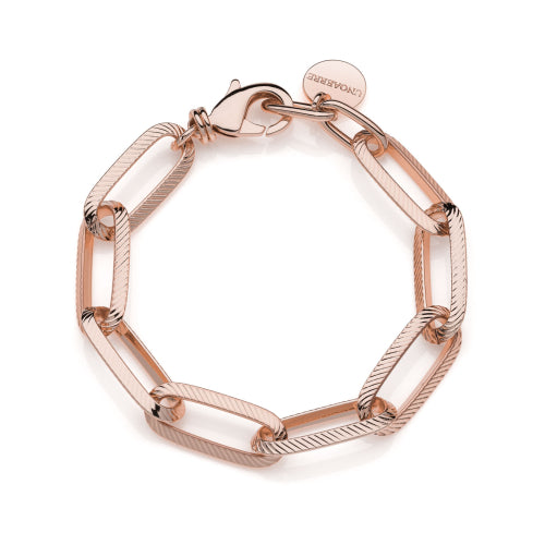 Unoaerre Bracciale catena rosa Triangoli