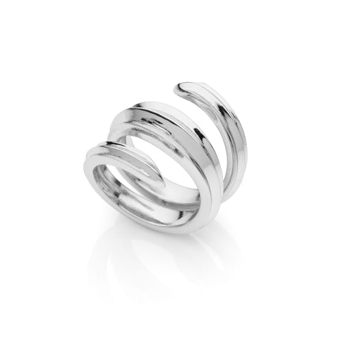 Unoaerre Anello argentato a spirale