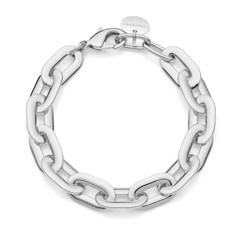 Unoaerre Bracciale argentato catena ovale piatta