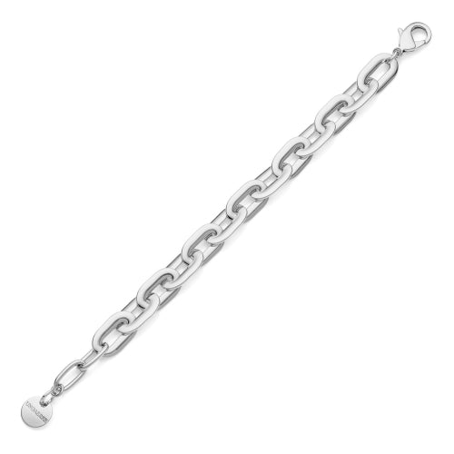 Unoaerre Bracciale argentato catena ovale piatta