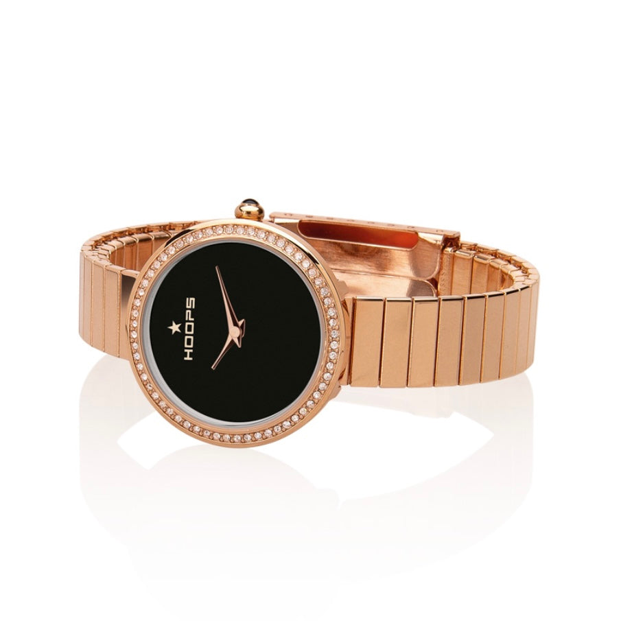 Hoops orologio étoile gold nero, ref: 2605L-RG02