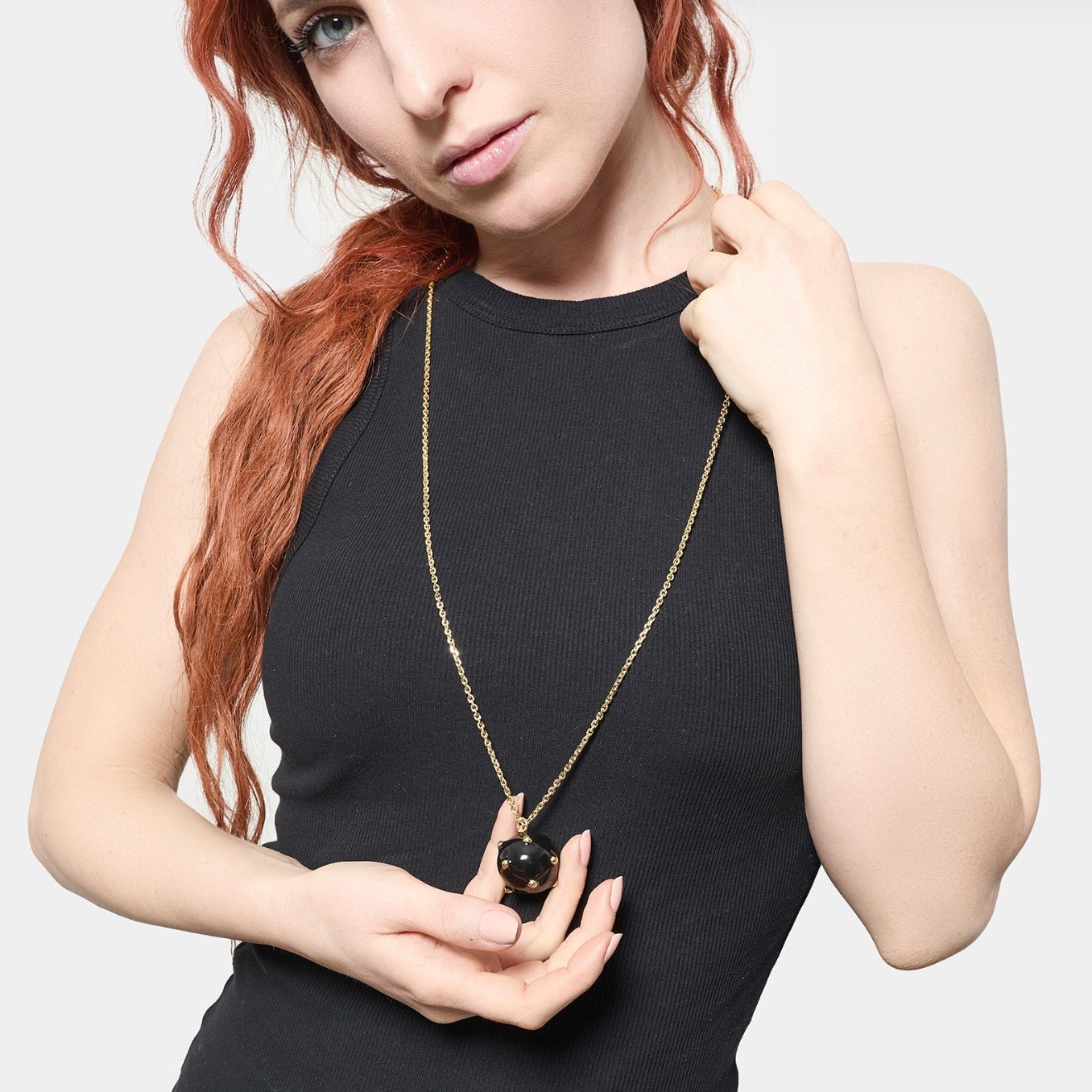 Unoaerre collana mina charm nero grande