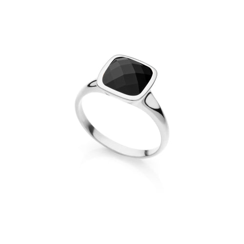 Unoaerre Anello in argento e cristallo onice