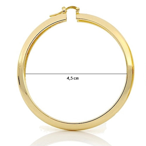 Unoaerre orecchini a cerchio in bronzo dorato