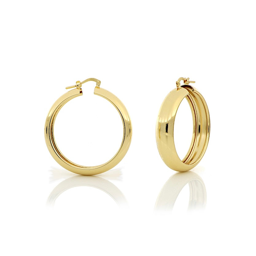 Unoaerre orecchini a cerchio mini in bronzo dorato
