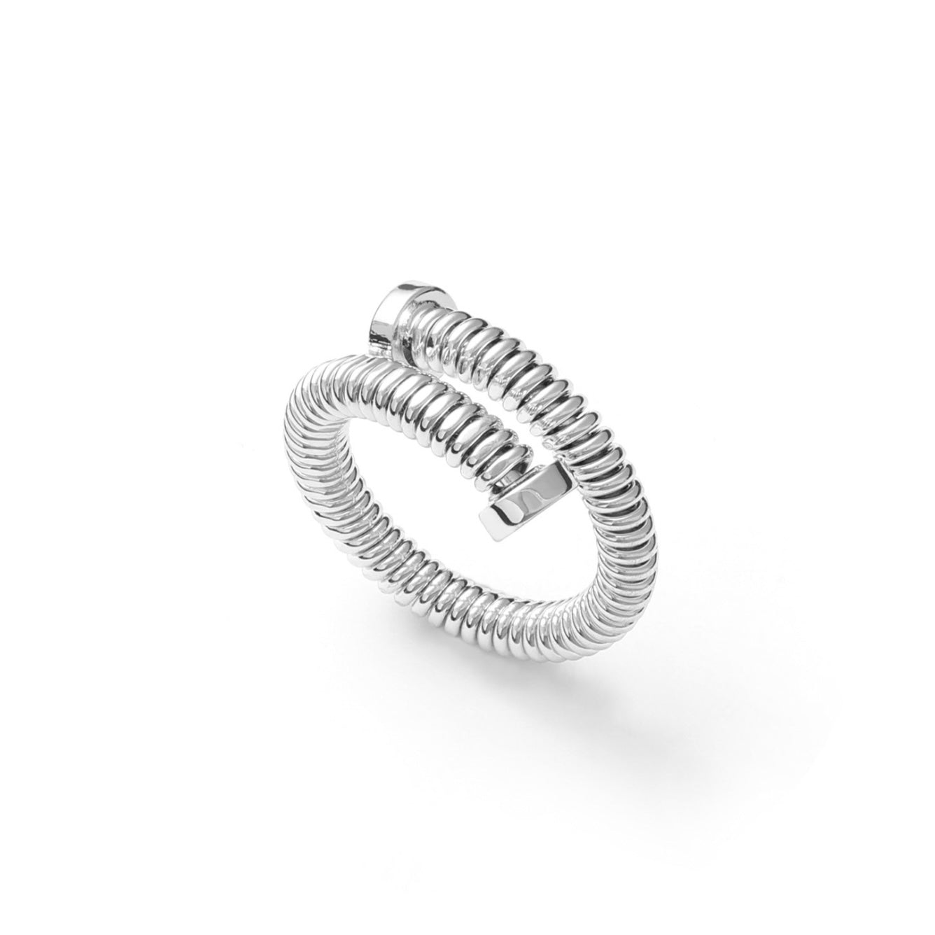 Anello chiodo argentato