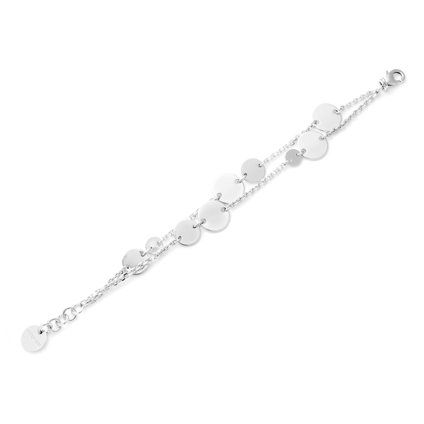 Bracciale con medagliette argentate