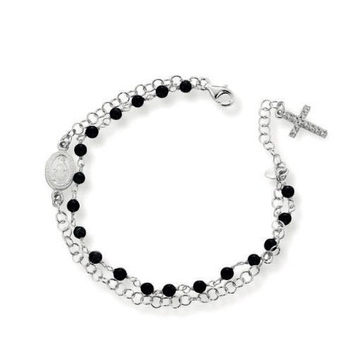 Bracciale rosario nero