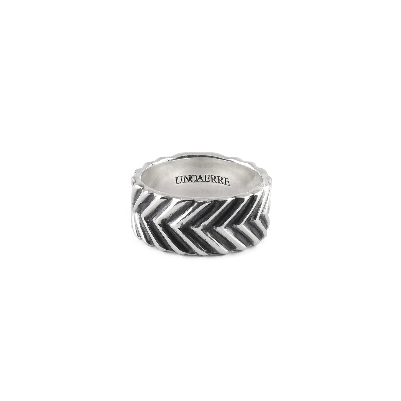 Unoaerre anello in argento naturale