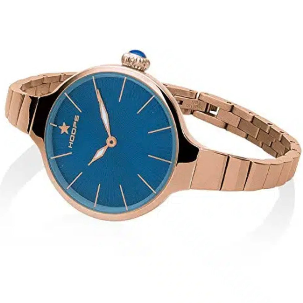Hoops orologio Chérie MIDI Rose Gold blu, ref: 2584LC-RG09