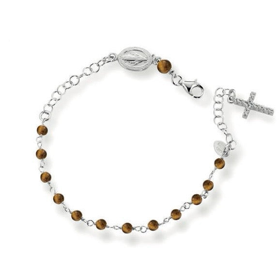 Bracciale rosario occhio di tigre