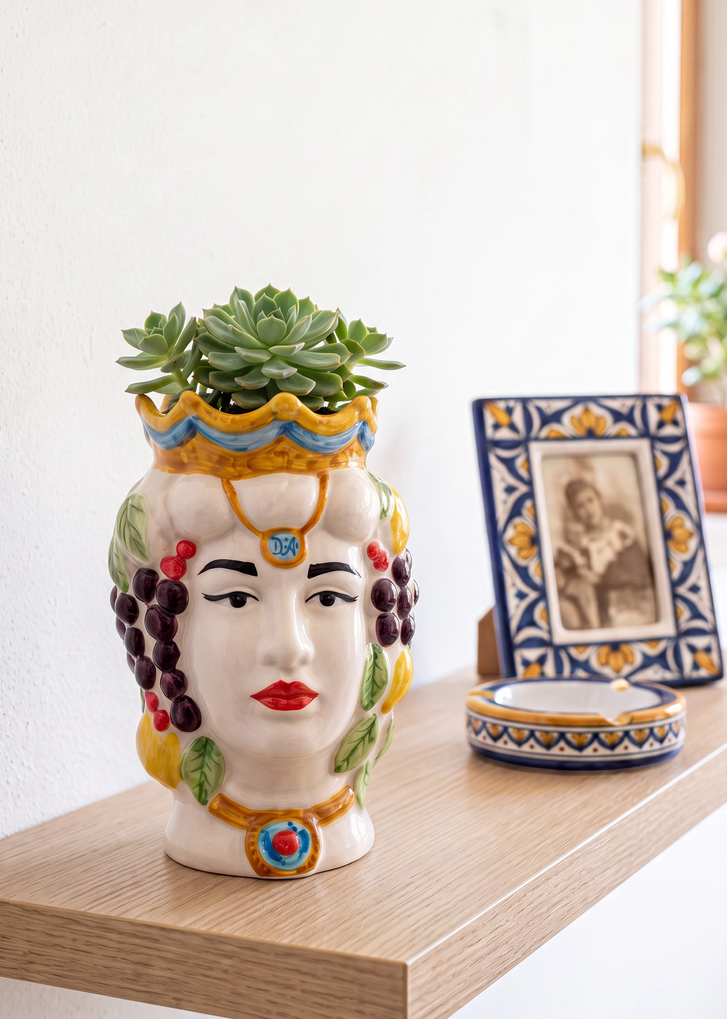 Testa di Moro in Ceramica Bianca – 18 cm