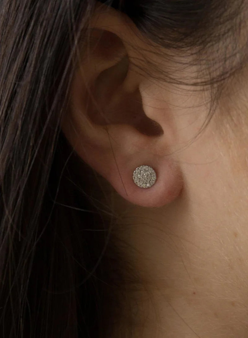 Lineargent Piccoli orecchini in argento con motivo a cerchio in zirconi