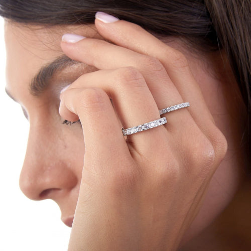 Unoaerre Anello Veretta Maxi in argento bianco
