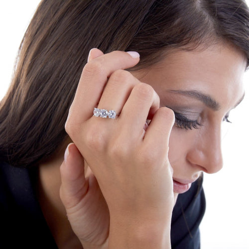Unoaerre Anello Trilogy Maxi in argento bianco