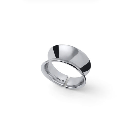 Unoaerre anello a fascia argentato