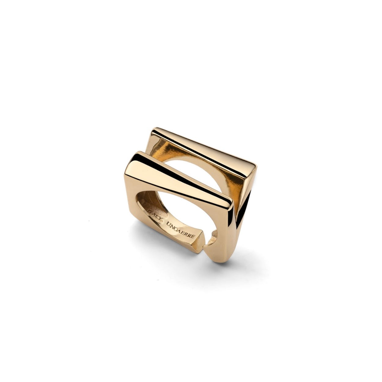 Unoaerre anello design dorato