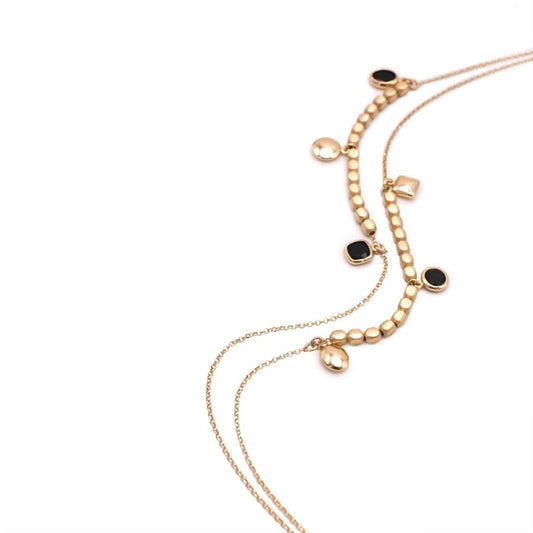 Aquaforte collana mignon lunga con cubetti e charms