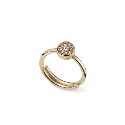 Unoaerre anello in argento dorato Gea