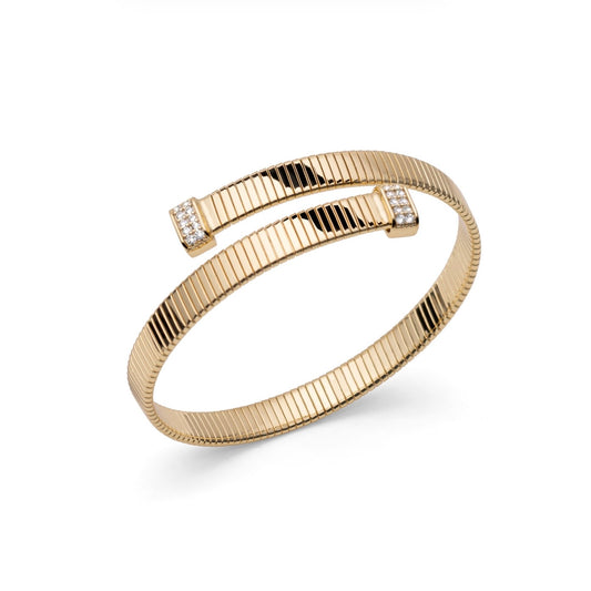 Unoaerre bracciale tubogas con zirconi