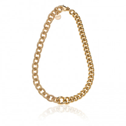 Unoaerre Collana in bronzo dorato