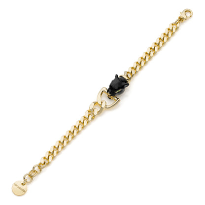 Unoaerre Bracciale dorato con testa di pantera