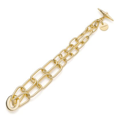 Unoaerre Bracciale catena fantasia ovale dorato