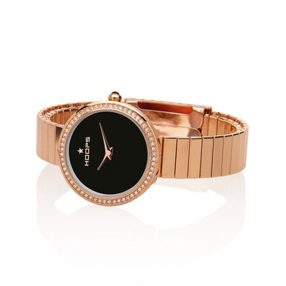 Hoops orologio étoile gold nero, ref: 2605L-RG02