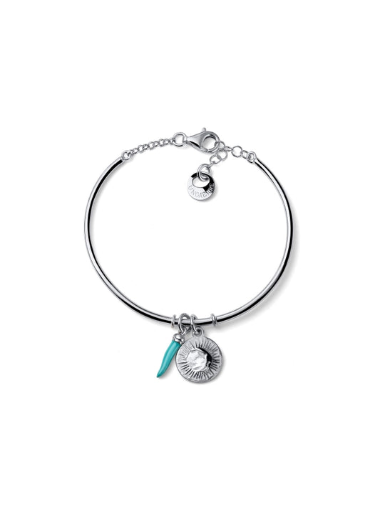 Bracciale Legami charm e cornetto turchese